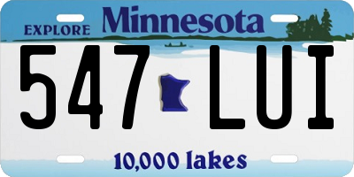 MN license plate 547LUI