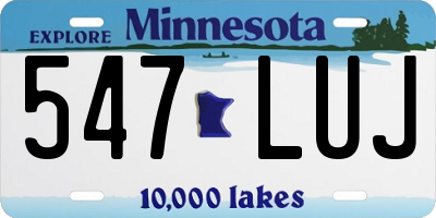 MN license plate 547LUJ