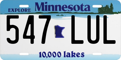 MN license plate 547LUL