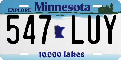MN license plate 547LUY