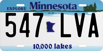 MN license plate 547LVA