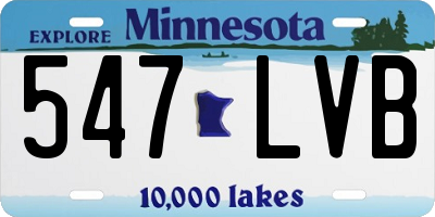 MN license plate 547LVB