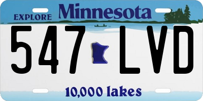 MN license plate 547LVD