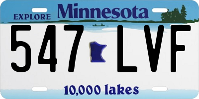 MN license plate 547LVF