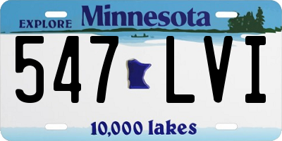 MN license plate 547LVI