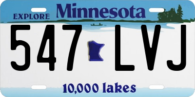 MN license plate 547LVJ