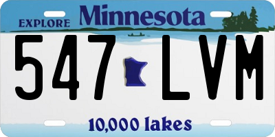 MN license plate 547LVM