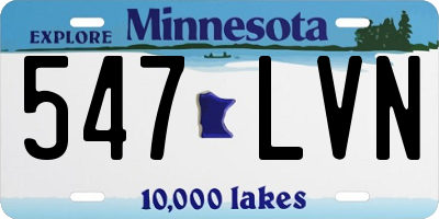 MN license plate 547LVN