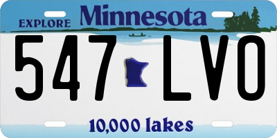 MN license plate 547LVO