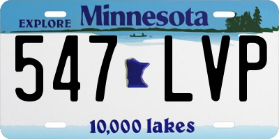MN license plate 547LVP