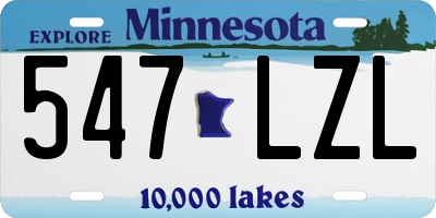 MN license plate 547LZL