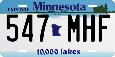 MN license plate 547MHF