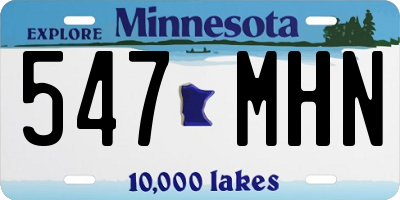 MN license plate 547MHN