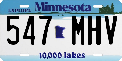 MN license plate 547MHV
