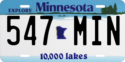 MN license plate 547MIN