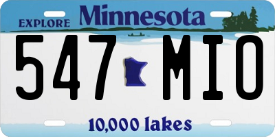 MN license plate 547MIO