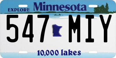 MN license plate 547MIY