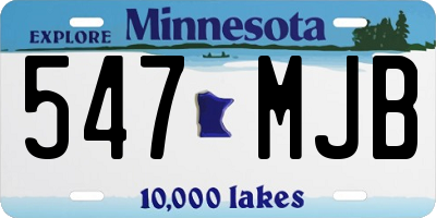 MN license plate 547MJB