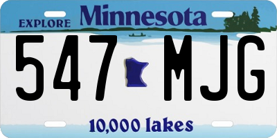 MN license plate 547MJG