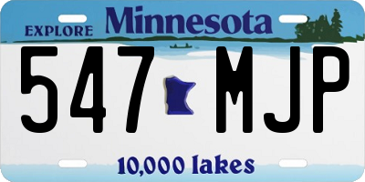 MN license plate 547MJP