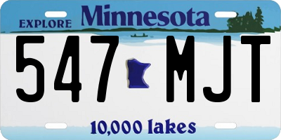 MN license plate 547MJT