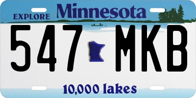 MN license plate 547MKB