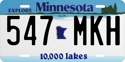 MN license plate 547MKH