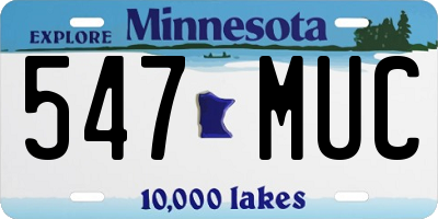 MN license plate 547MUC