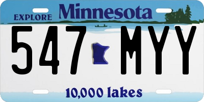 MN license plate 547MYY