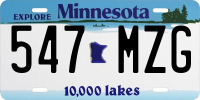 MN license plate 547MZG