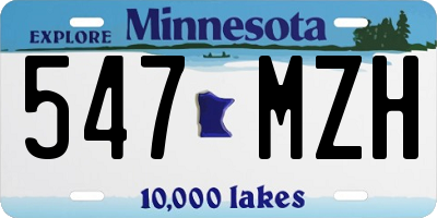 MN license plate 547MZH