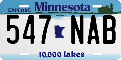 MN license plate 547NAB