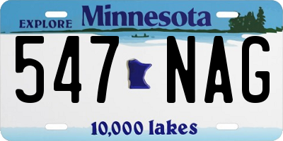 MN license plate 547NAG