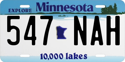 MN license plate 547NAH
