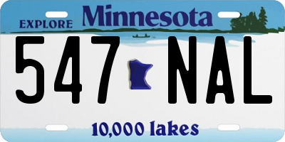 MN license plate 547NAL