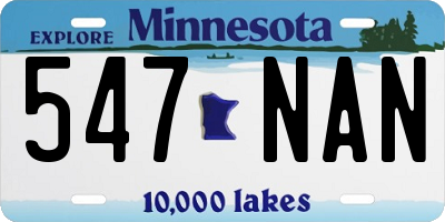 MN license plate 547NAN