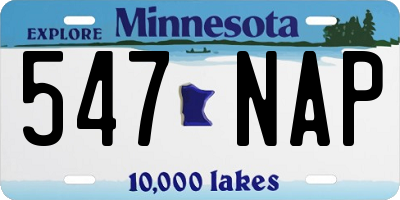 MN license plate 547NAP