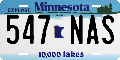 MN license plate 547NAS