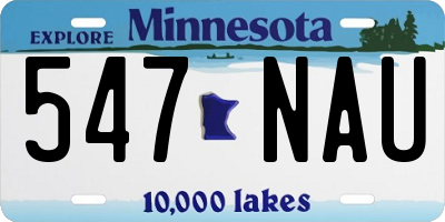 MN license plate 547NAU