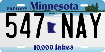 MN license plate 547NAY