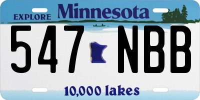 MN license plate 547NBB