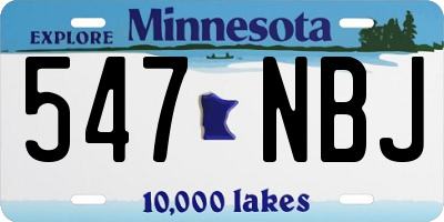 MN license plate 547NBJ