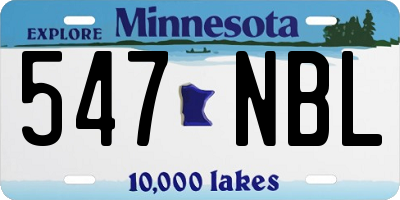MN license plate 547NBL
