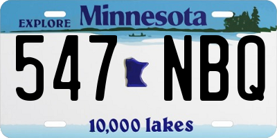 MN license plate 547NBQ