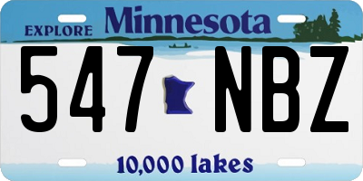 MN license plate 547NBZ