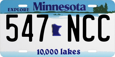 MN license plate 547NCC