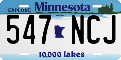 MN license plate 547NCJ