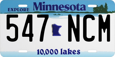 MN license plate 547NCM