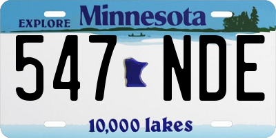 MN license plate 547NDE