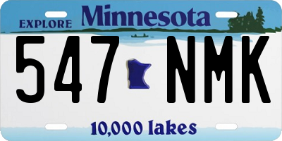 MN license plate 547NMK